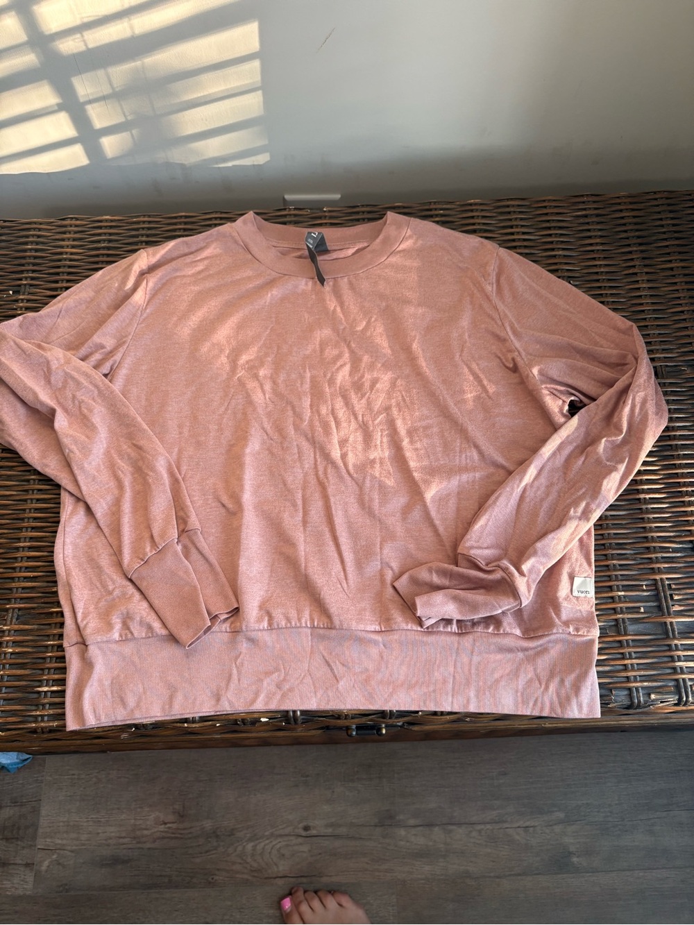 Vuori Men's Crewneck Sweater in Dusty Rose